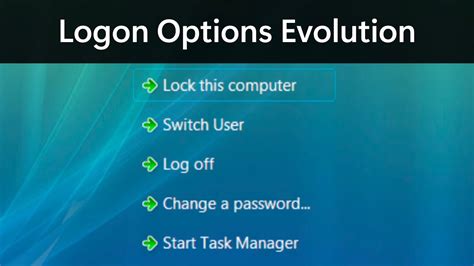 Logon Options .